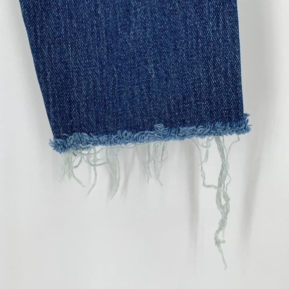 Levi's x White Oak Cone Denim Jeans Womens 29x27 Blue Raw Hem Skinny High Rise - Picture 6 of 12